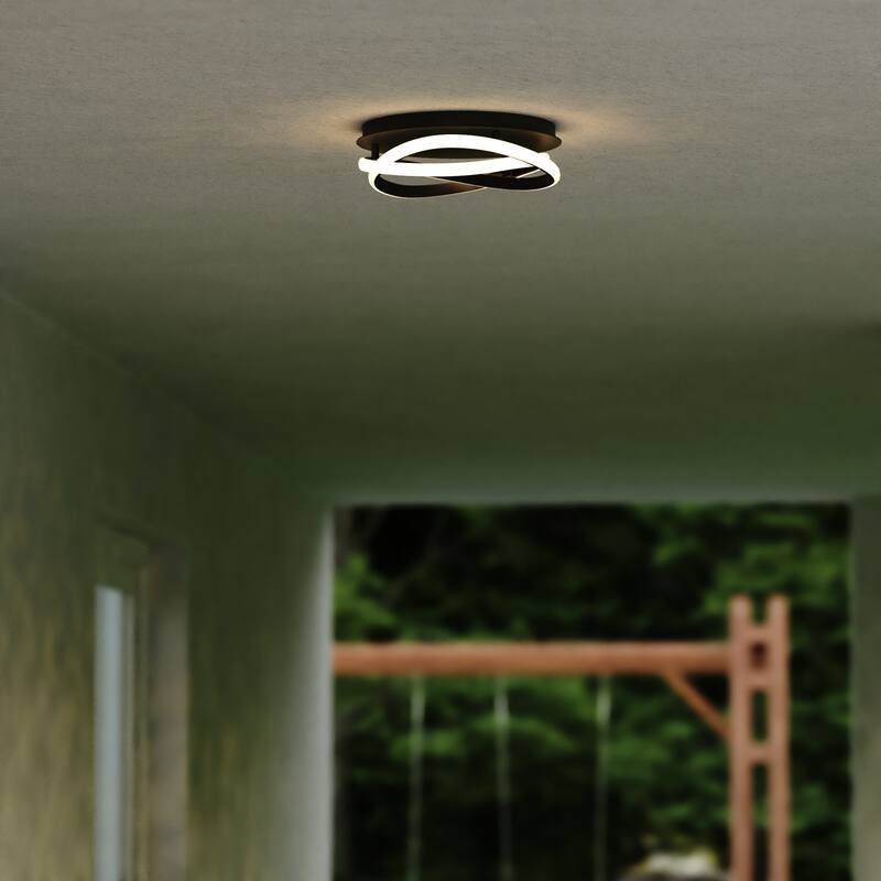 Vaxcel Lighting T0778 North End 13" Wide LED Flush Mount Drum Outdoor