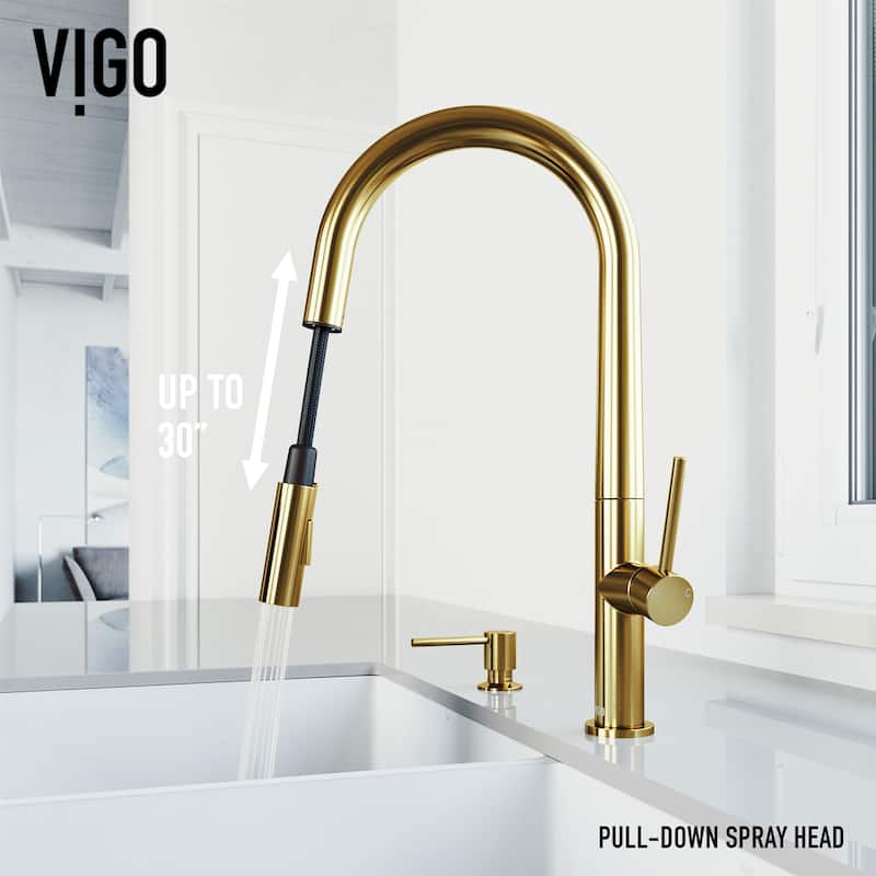 VIGO Greenwich Pull-Down Spray Kitchen Faucet