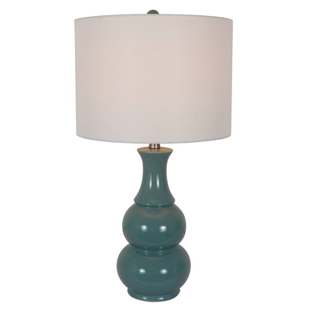 Copper Grove Arans Table Lamp with Off-white Drum Shade (26.5)