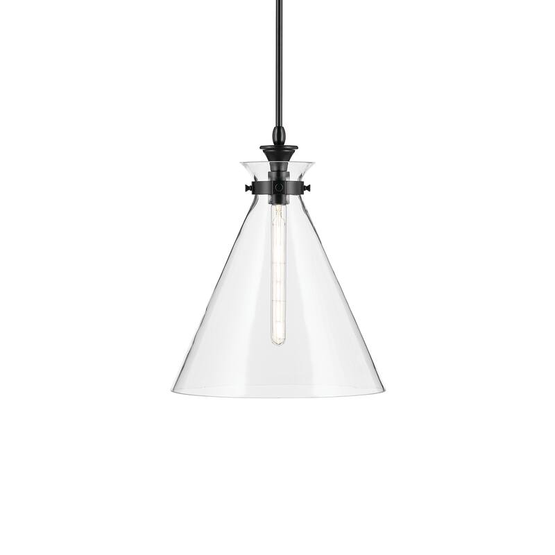 Kichler Lighting Laria 16 Inch 1 Light Pendant with Clear Glass in Black