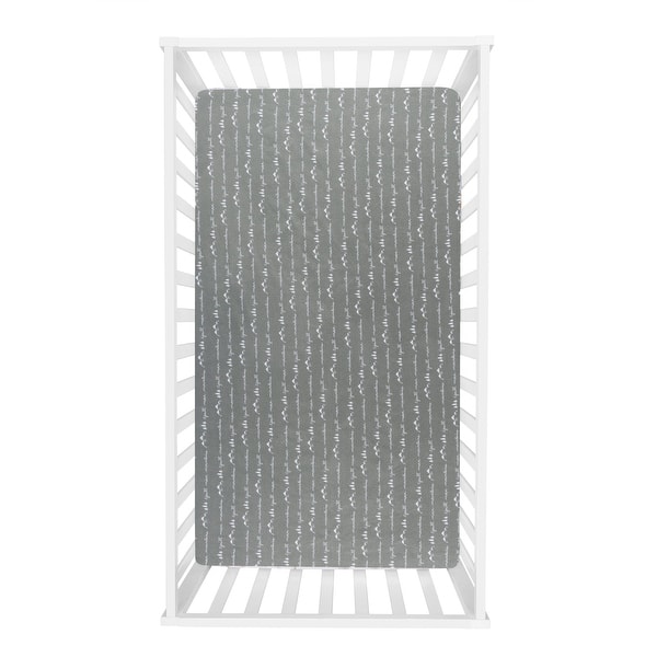 slide 2 of 7, Mountain Cabin 2-Pack Microfiber Fitted Crib Sheet Set Woodland