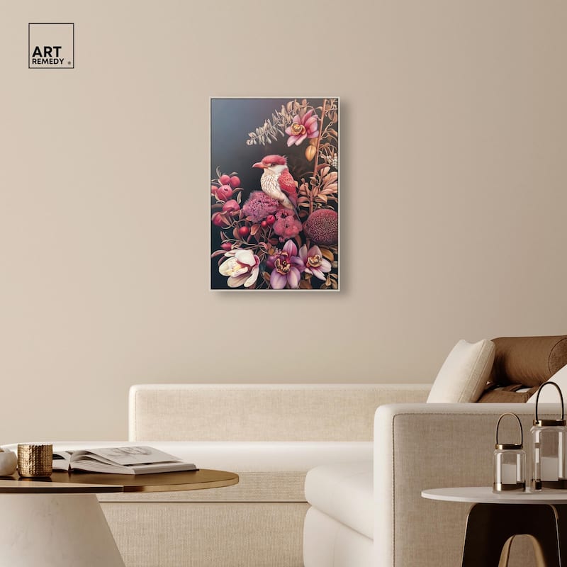 Bird and Bloom Canvas by Art Remedy