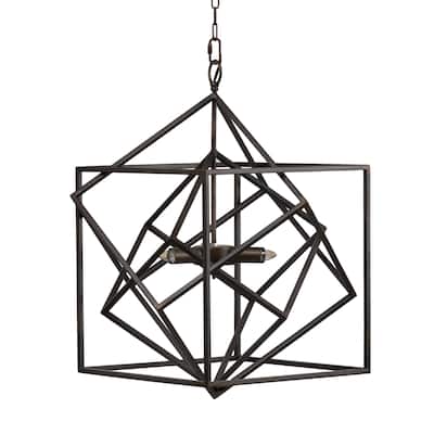 3 Light Metal Chandelier (Bulb Not Included)