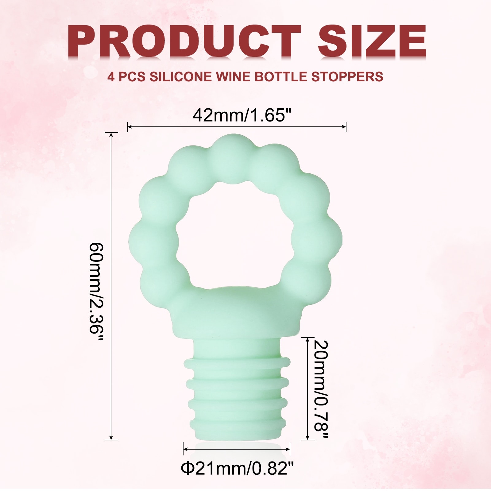 4 Pcs Ring Shape Silicone Wine Bottle Stoppers for Wine Beverage, Yellow - 1.65 inch