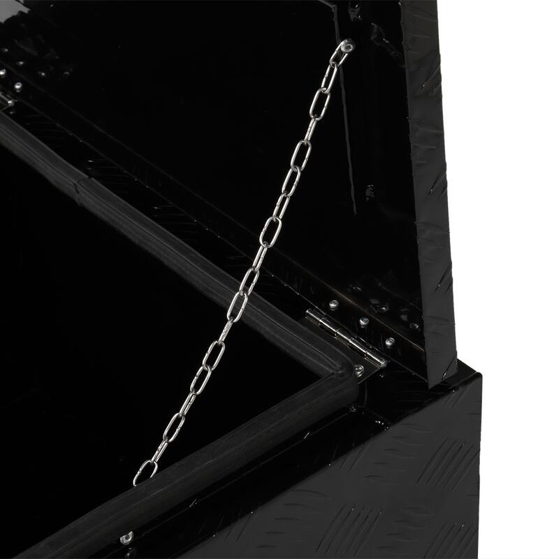 24" Aluminum Five Pattern Toolbox Single Lock Black