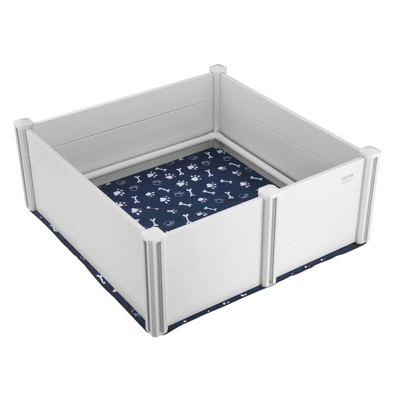 Dog Whelping Box,Whelping Box for Dogs and Puppies, White - 48IN