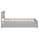 preview thumbnail 8 of 10, Modern Wooden Twin Size Platform Bed Frame with Trundle - Sturdy Construction from Rubberwood and Plywood