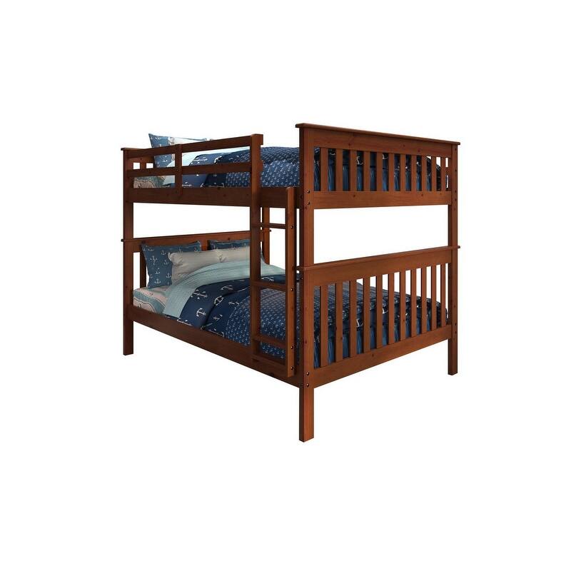 Espresso Full over Full Mission Bunk Bed with Drawers or Twin Trundle