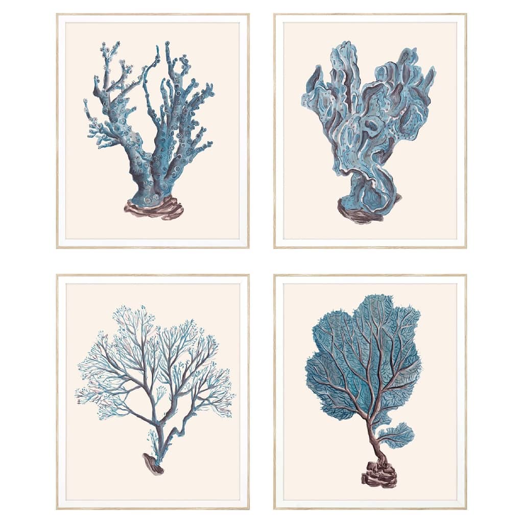 Indigo Reef S/4 Framed Art Giclee Under Glass