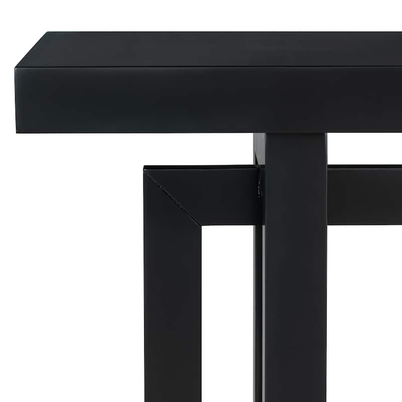 Contemporary Console Table with Wood Top, Extra Long Entryway Table for Entryway, Hallway, Living Room, Foyer, Corridor