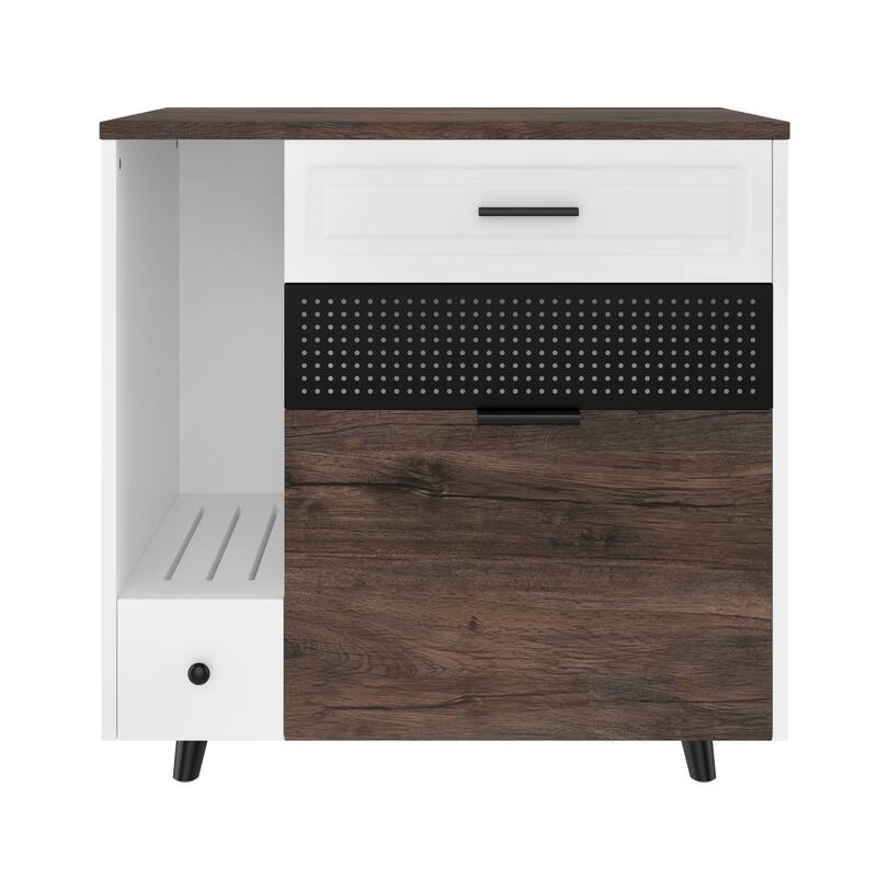 Cat Litter Box Enclosure, Indoor Hidden Cat Litter Box Furniture with 2 Drawers and Door, Cat House End Table for Living room