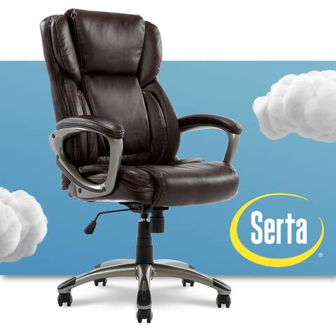 Serta Works Executive Office Chair, Bonded Leather