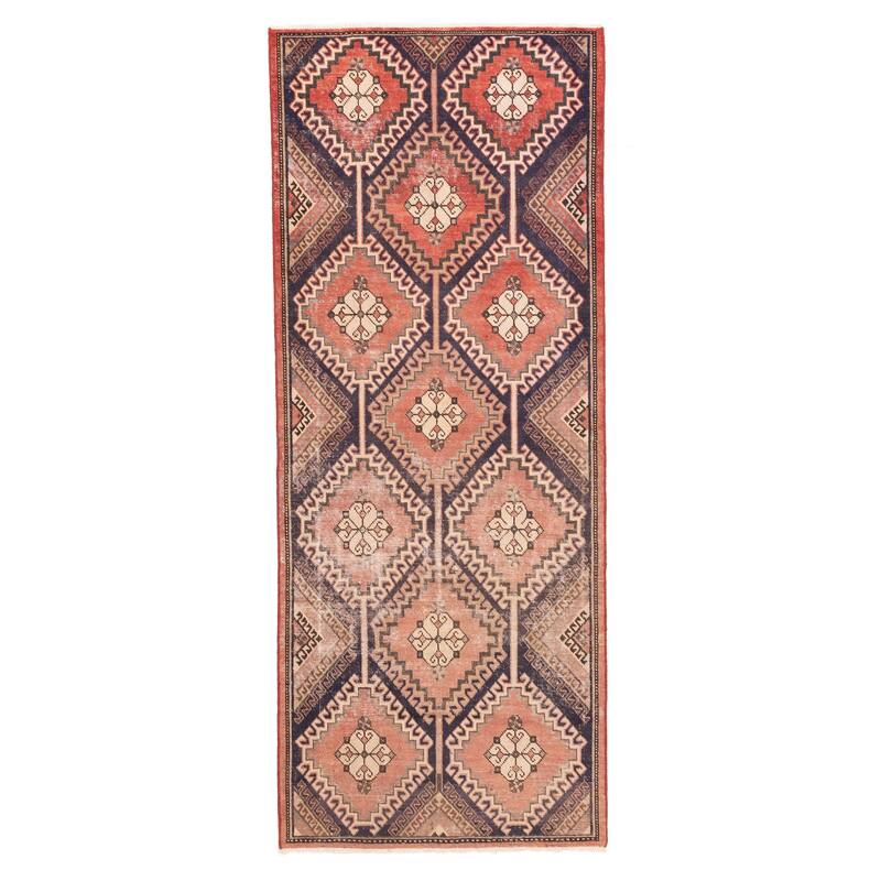 ECARPETGALLERY Hand-knotted Antalya Vintage Copper Wool Rug - 3'8 x 9'1