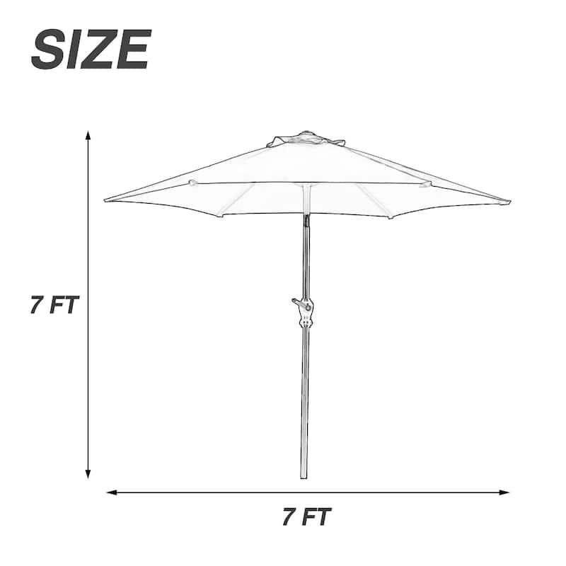 Ainfox 7.5ft Patio Umbrella with Base Outdoor Umbrella