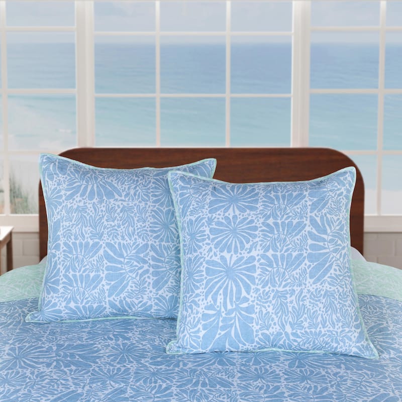 Southern Tide Eldora Euro Blue Sham