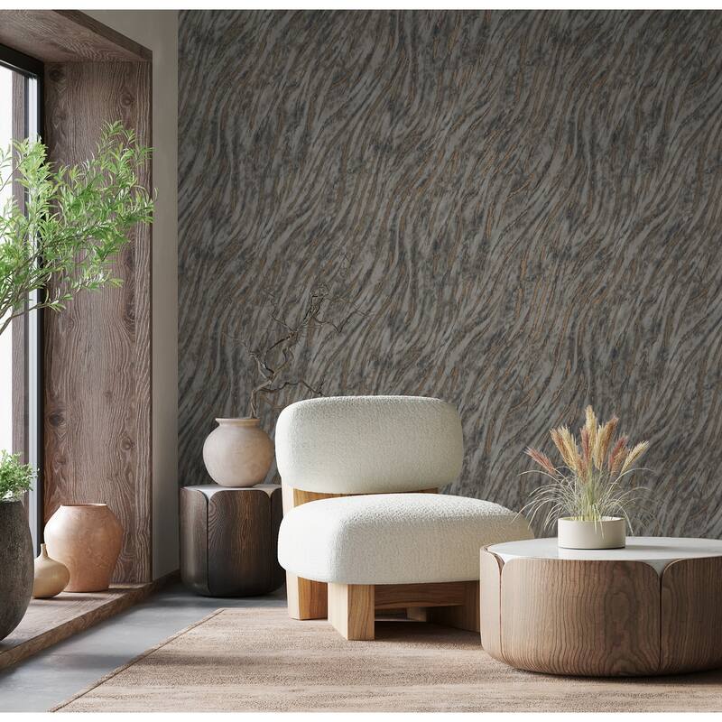 Fine Decor Arran Stone Swirling Stripe Wallpaper