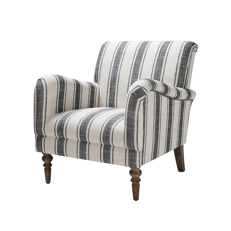 Seip Modern Striped Arm Chair with Spindle Legs by HULALA HOME
