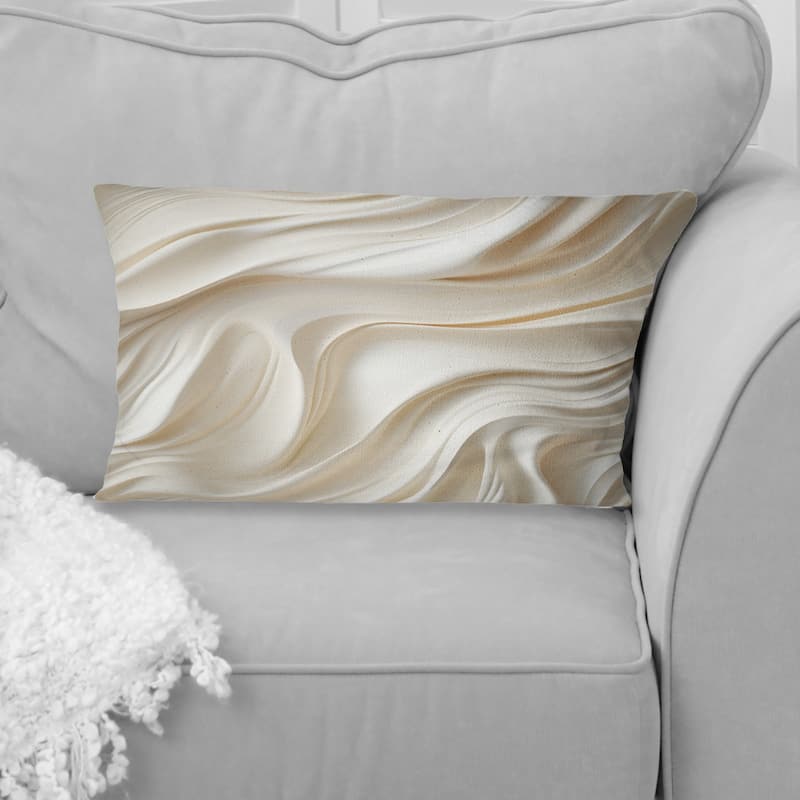 Designart "Sculptural Elegance II" Abstract Printed Throw Pillow - 12 x 20