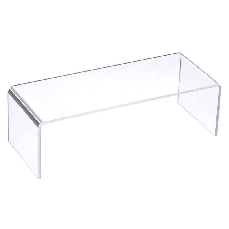 Shoes Display Stand Rack, 200x80x65mm Acrylic Storage Shelf Holder - Clear