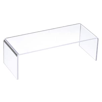 Shoes Display Stand Rack, 200x80x65mm Acrylic Storage Shelf Holder - Clear