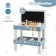 preview thumbnail 4 of 7, Kids Play Tool Workbench Set with 61 Pcs Tool and Parts Set-Blue - 19.5" x 11.5" x 28.5"