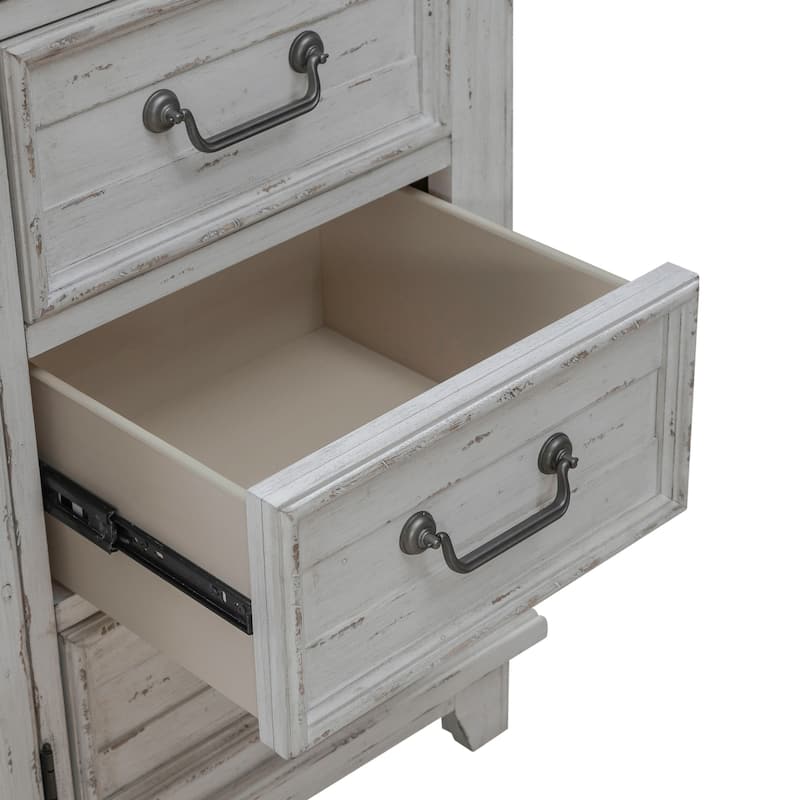 Liberty Furniture River Place Panel Bed, Dresser & Mirror, Chest, Night Stand - King, Queen