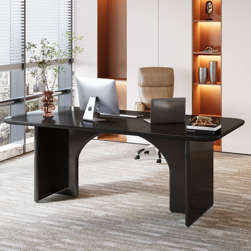 63" Executive Desk, Large Computer Desk Modern Home Office Desk