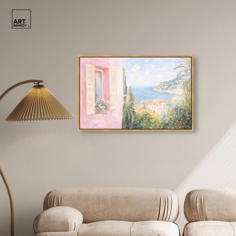 Mediterranean Pink Canvas by Art Remedy