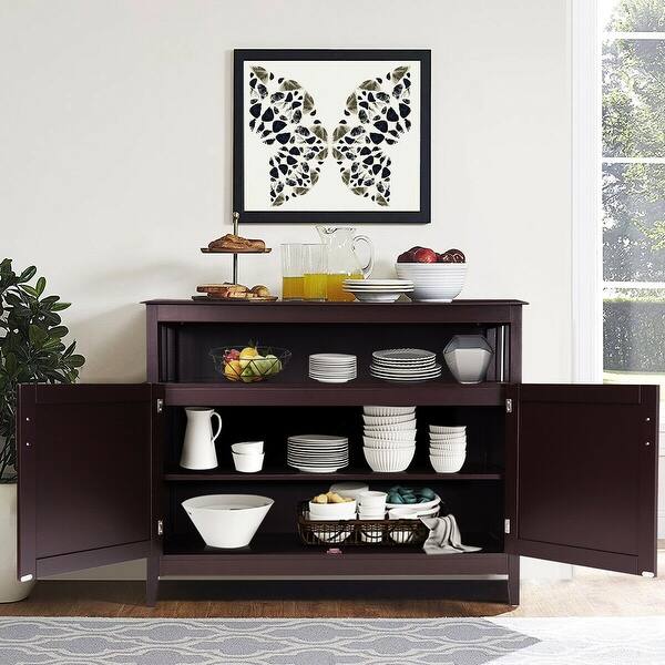 Shop Costway Modern Kitchen Storage Cabinet Buffet Server Table