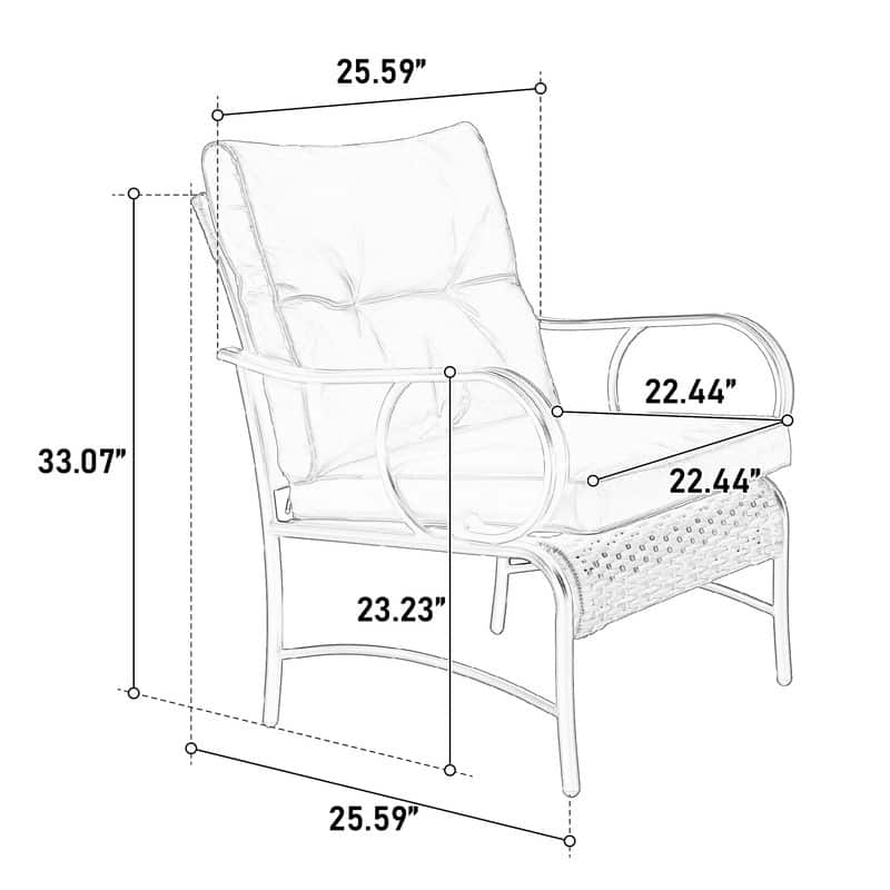 3-Piece Outdoor Patio Set – Modern Wicker Conversation Set with Rattan Chairs & Coffee Table‌