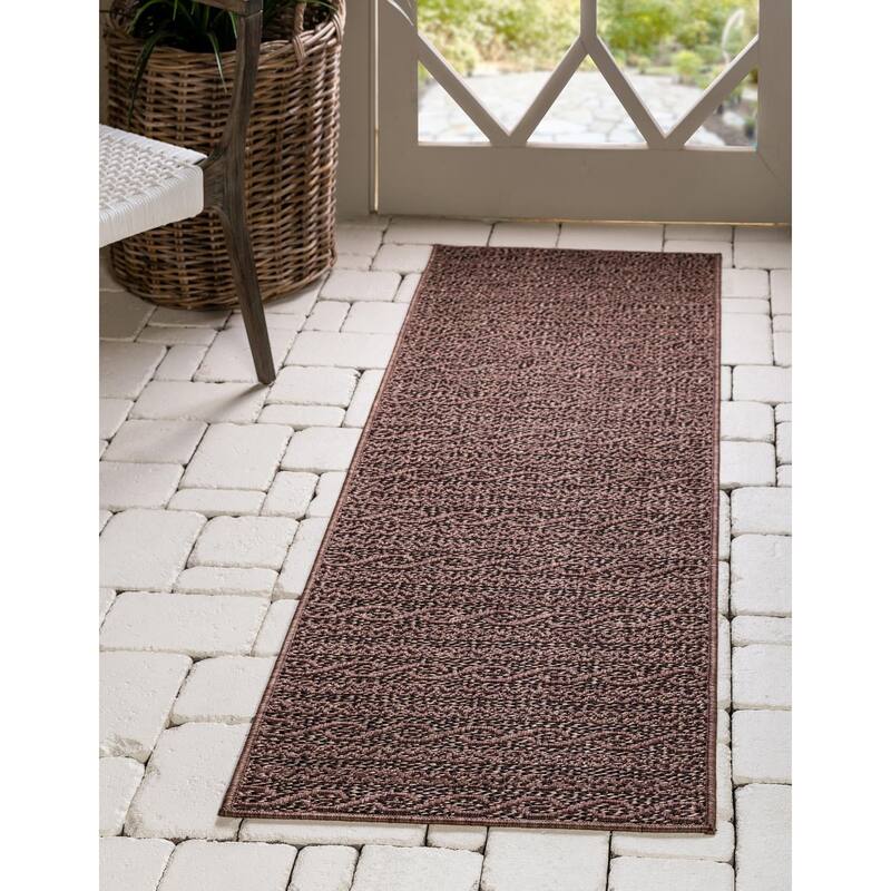 Outdoor Ucul Collection Area Rug - Brown - 2'2"x6'