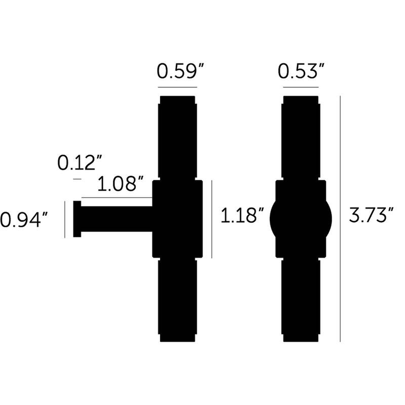 Buster + Punch UTB-054561 Cross 3-3/4" Luxury Diamond Knurled - Brass