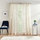 preview thumbnail 6 of 8, Tommy Hilfiger Pinstripe Sheer Curtain Panel Pair Off-White - 108 Inches
