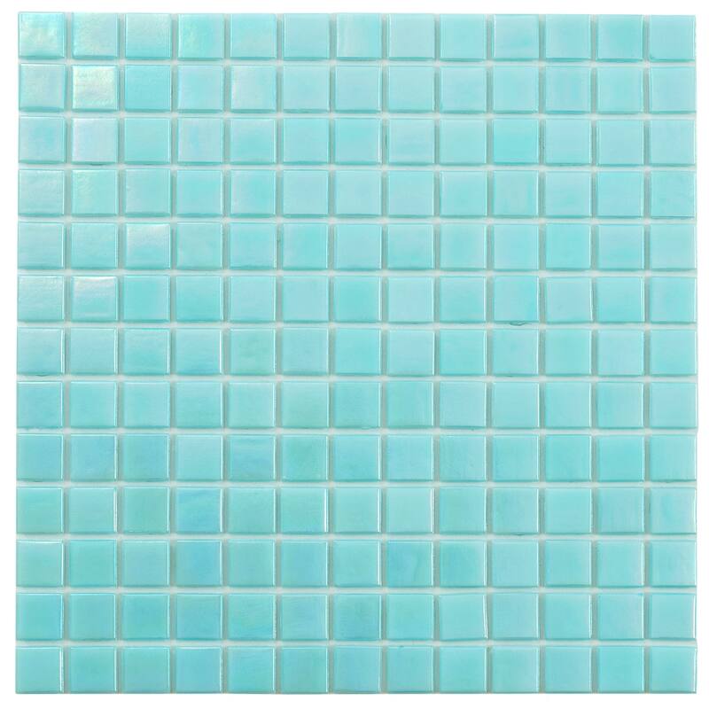 Apollo tile 12" x 12" Nacreous Glossy Sky Blue Glass Tile (20 sq ft/case) - 20 Pack