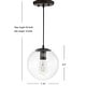 preview thumbnail 57 of 59, 7.75" Globe LED Pendant by JONATHAN Y