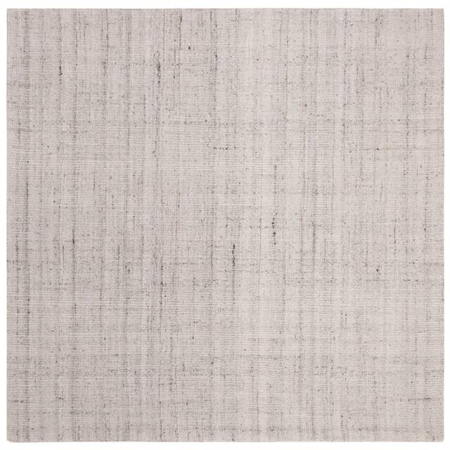 SAFAVIEH Handmade Abstract Nettie Modern Viscose Rug - 10' x 10' Square - Light Grey