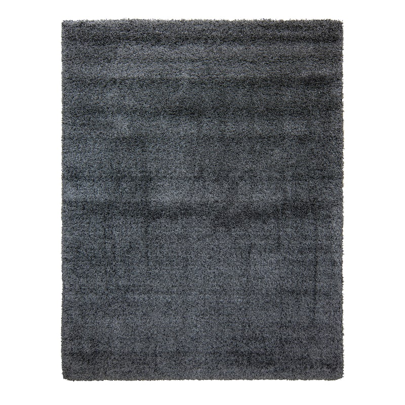 Gertmenian Ultimate Solid Charcoal Grey Plush Shag Area Rug