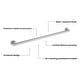 preview thumbnail 15 of 38, 36-Inch Stainless Steel Bathroom Safety Grab Bar