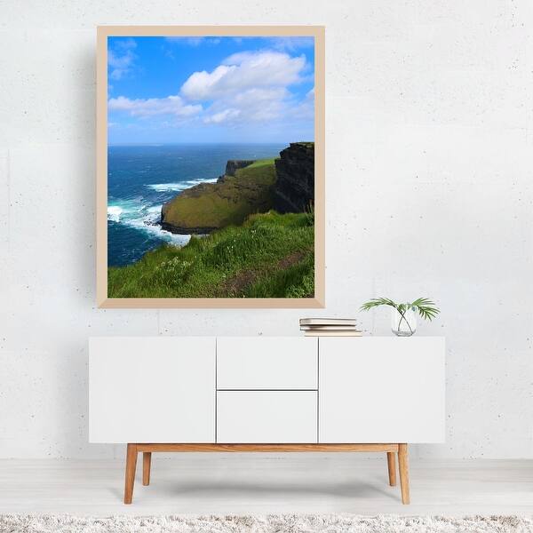 Shop Cliffs Of Moher Ireland Beach Landscape Framed Wall Art Print Overstock 31659048