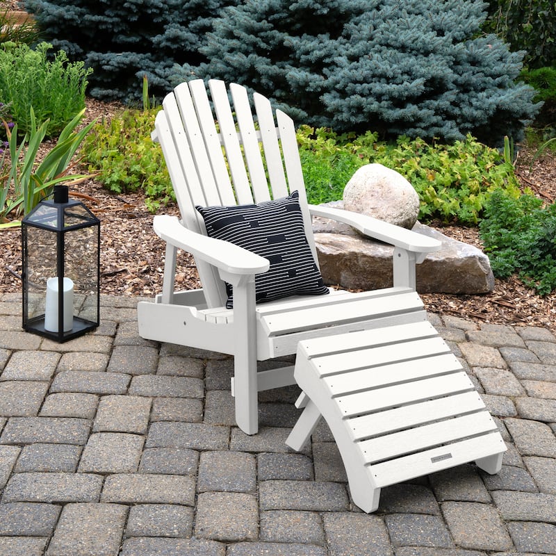 HIGHWOOD Folding and Reclining Adirondack Chair with Folding Ottoman