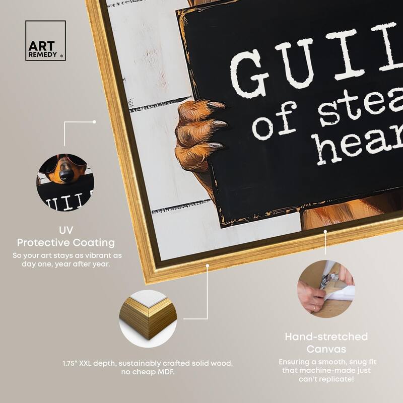 Guilty of Stealing Hearts Canvas by Art Remedy