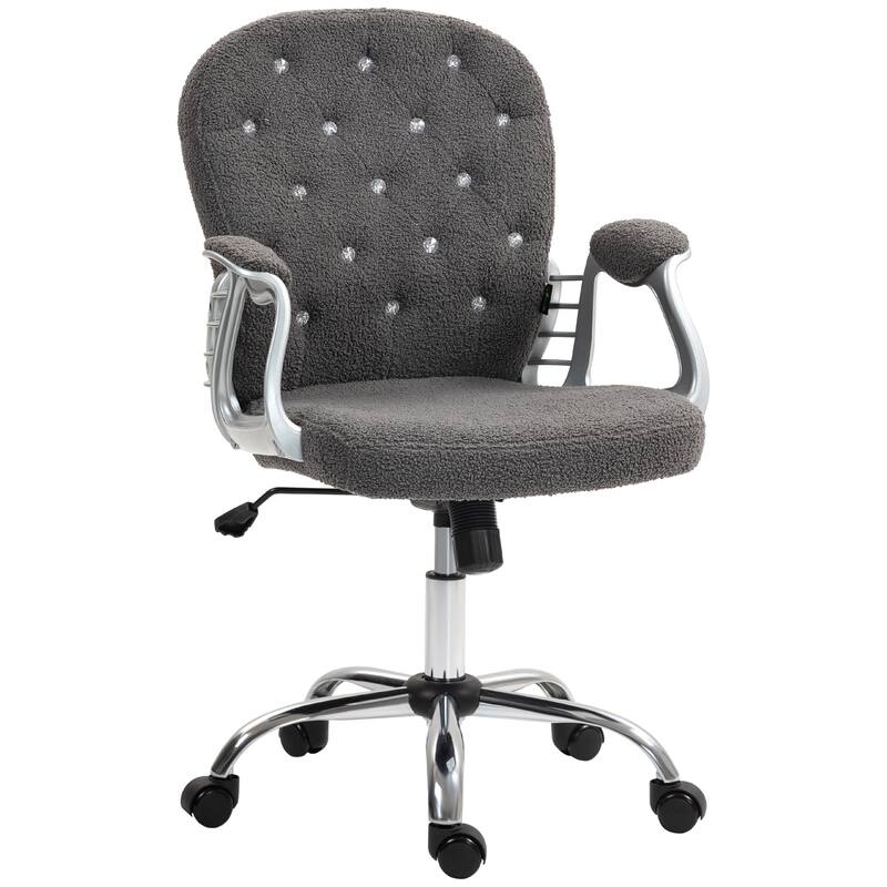 Teddy Swivel Home Office Chair w/ Padded Armrests,Adjustable Height