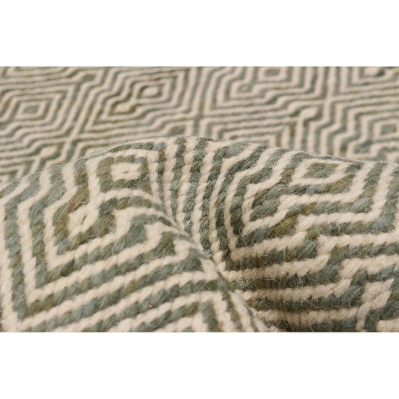 Nevada Teal Kilim 5'1" x 7'10" - 5'1 x 7'10