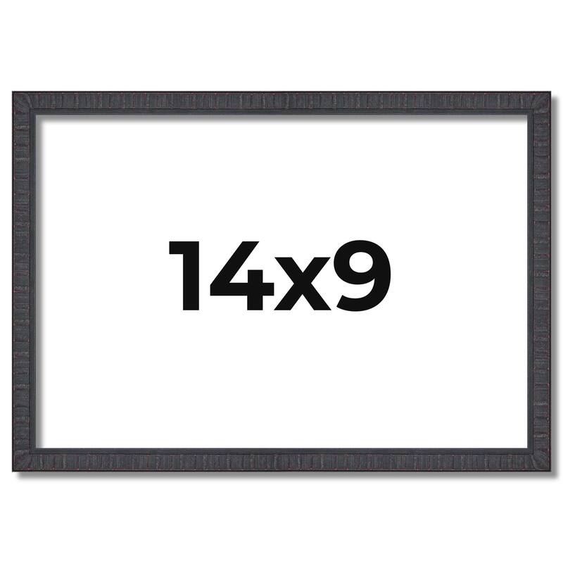 14x9 Frame Brown Solid Wood Picture Frame - Complete Modern Photo