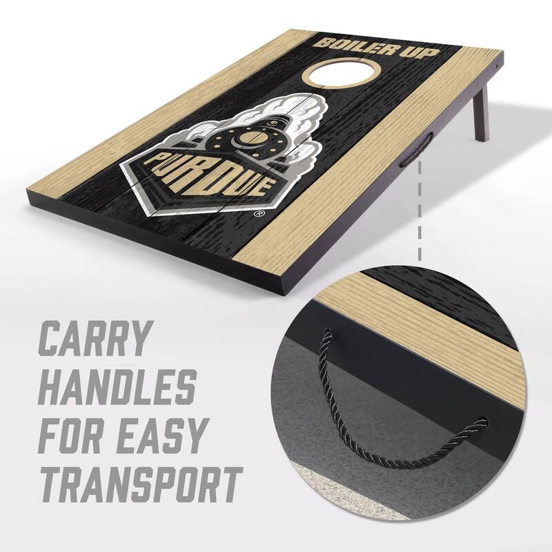 Purdue Boilermakers NCAA Compact 2x3 Tailgate Cornhole Board Set