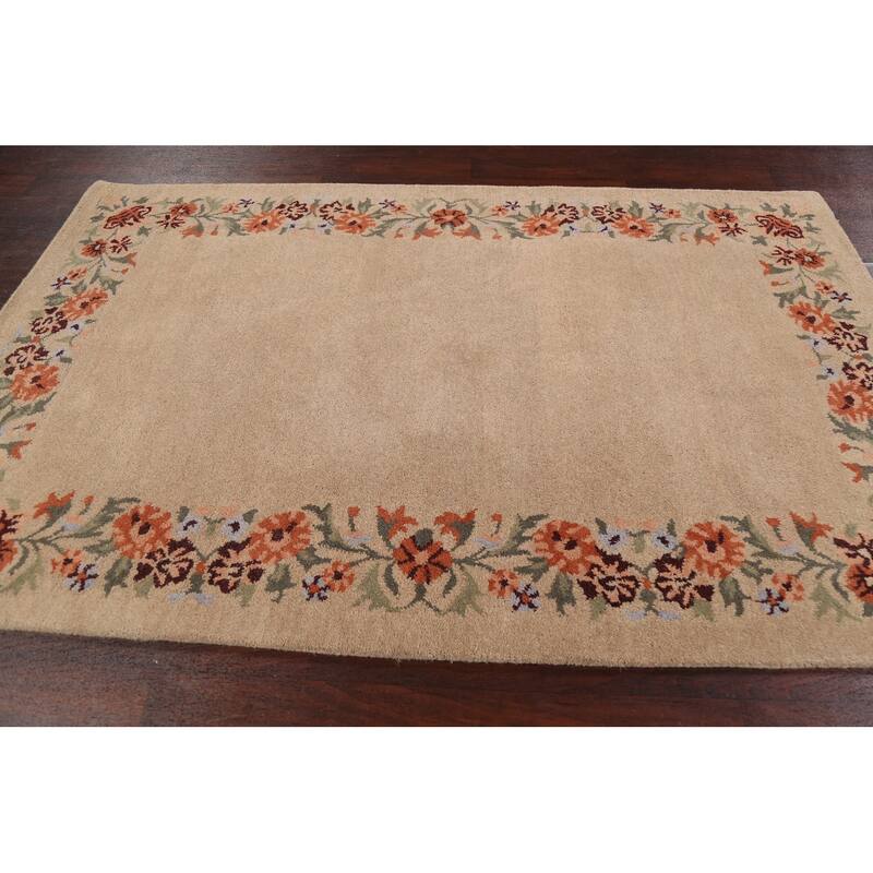Floral Oriental Traditional Area Rug Hand-tufted Foyer Carpet - 5'0" x 8'0"