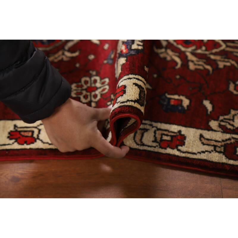 Red Kazak Oriental Foyer Rug Hand-Knotted Wool Carpet - 2'0" x 3'0"