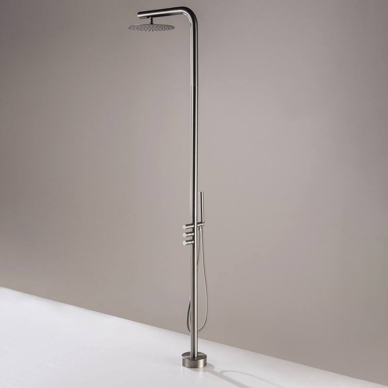 Modland 91''H Freestanding Outdoor Shower Rainfall with Handheld Shower
