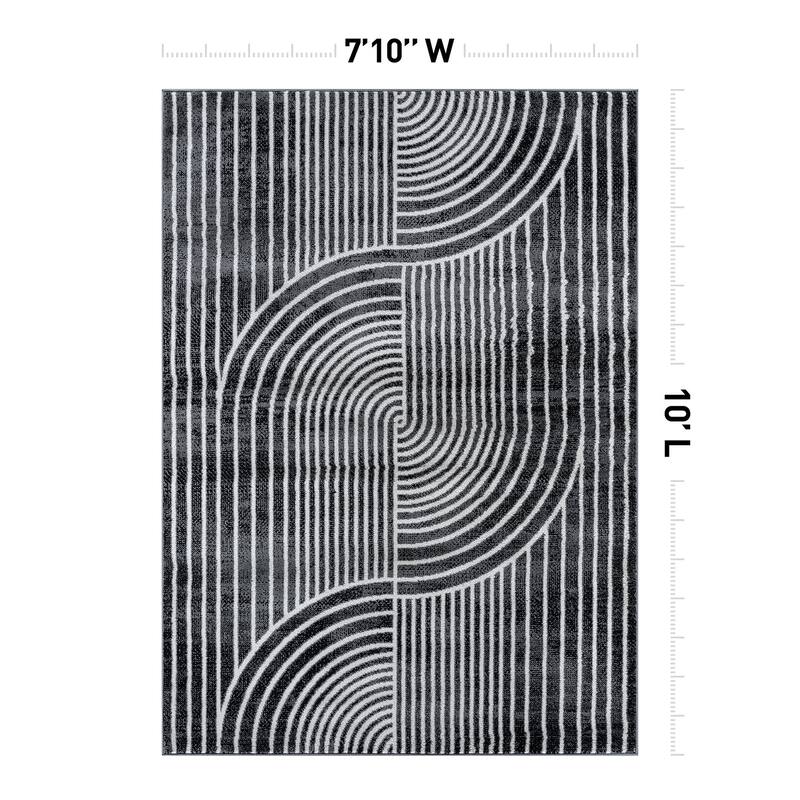 Contemporary Arch Knot Design Area Rug
