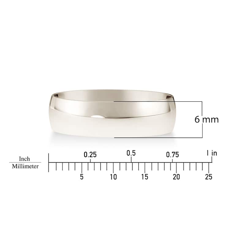 Clover White Gold Comfort Fit Wedding Band